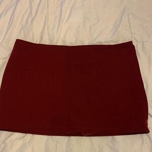 SHEIN Deep Red Mini Skirt